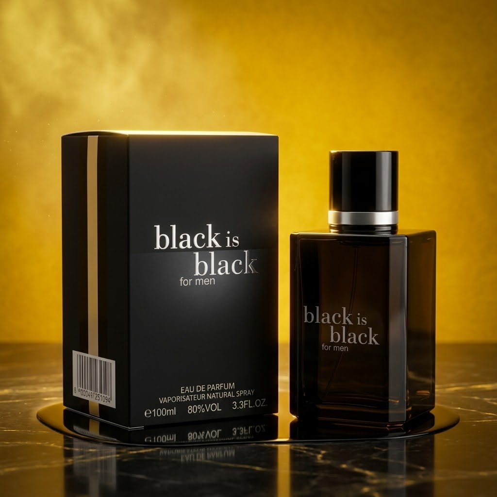 Black Is Black Perfume For Men | Best Quality Perfume For Men | Eau De Parfum - 100ml - 80% Vol - 3.3floz